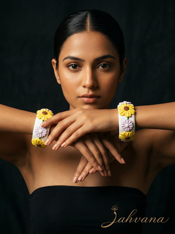 Bold Statement Polymer Clay Bangle - 100% Handcrafted