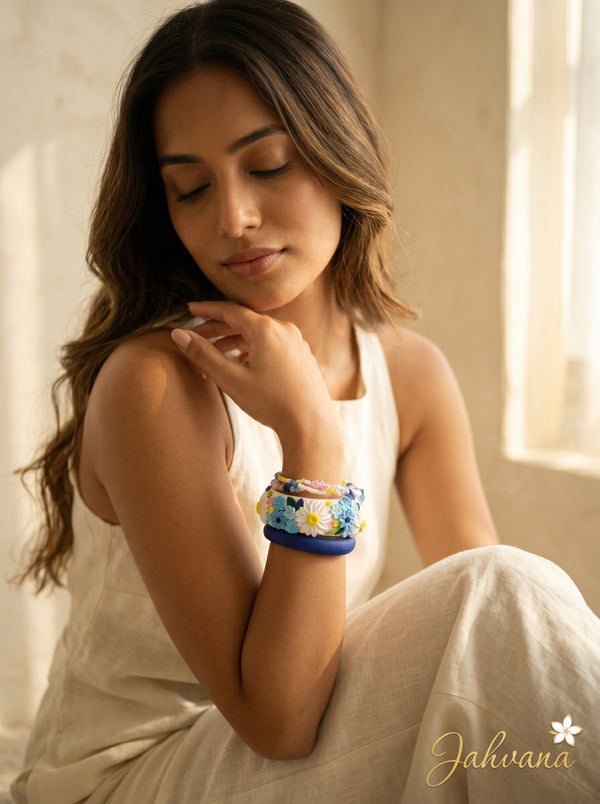 Daily Luxury Polymer Clay Bangle - 100% Handcrafted