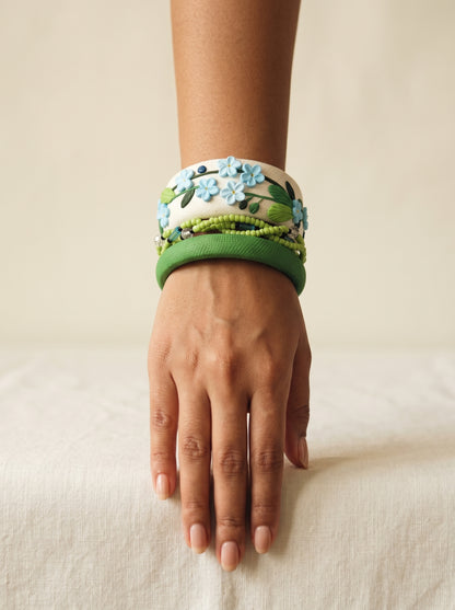 Minimalist Zen Polymer Clay Bangle set - 100% Handcrafted
