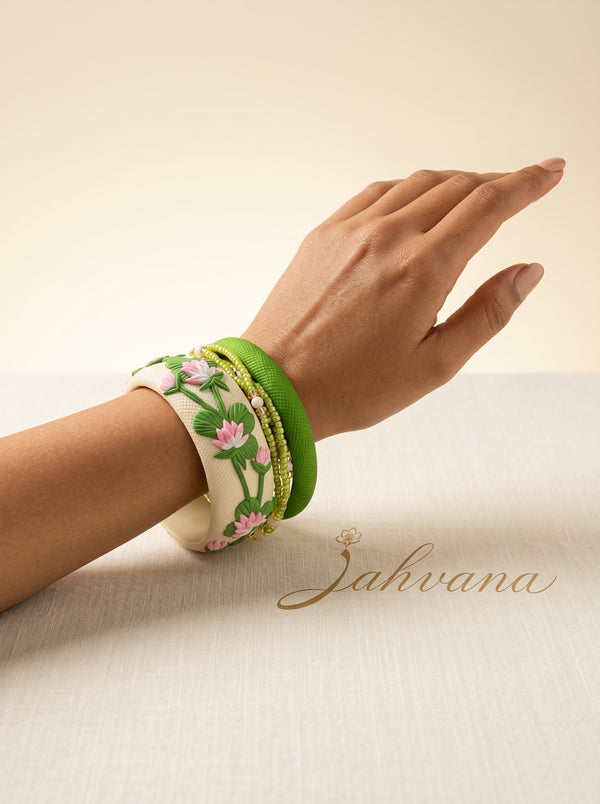 Urban Ethnic Polymer Clay Bangle - 100% Handcrafted