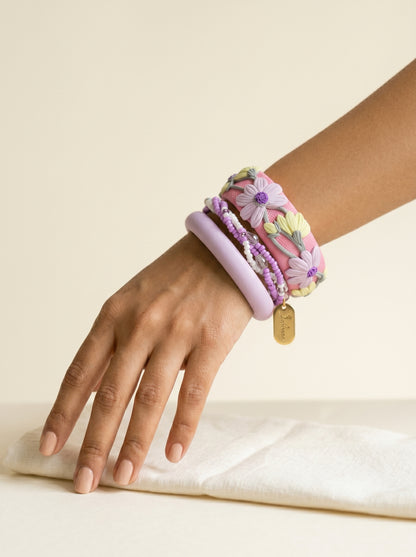 Handmade Couture Polymer Clay Bangle - 100% Handcrafted