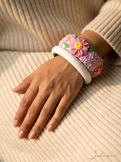 Ethnic Bridal Polymer Clay Bangle - 100% Handcrafted