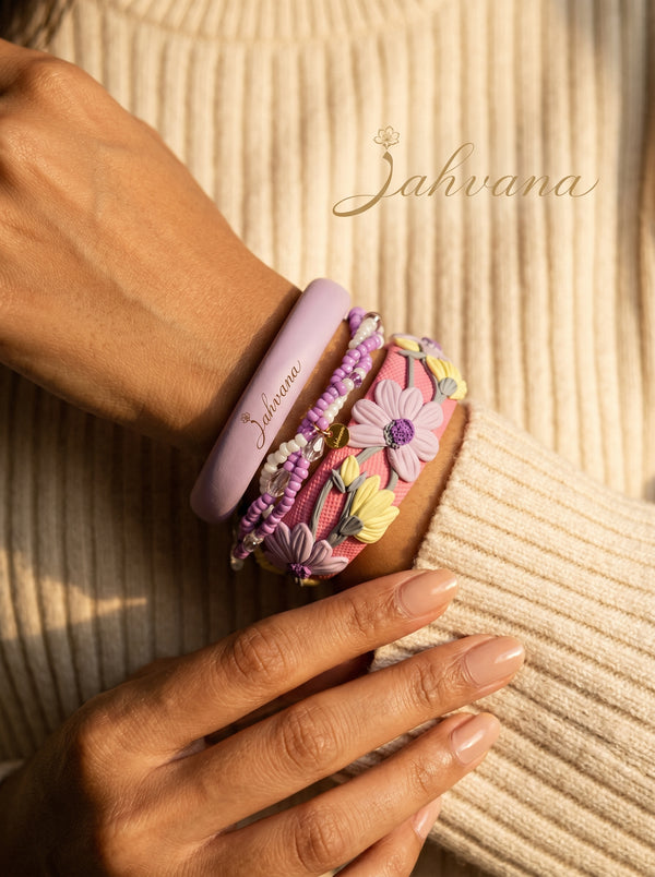 Handmade Couture Polymer Clay Bangle - 100% Handcrafted