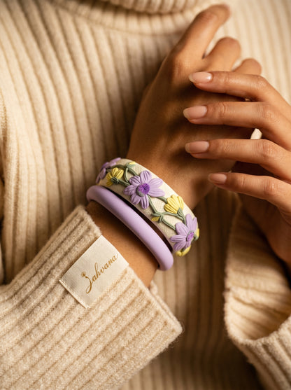 Timeless Classic Polymer Clay Bangle - 100% Handcrafted