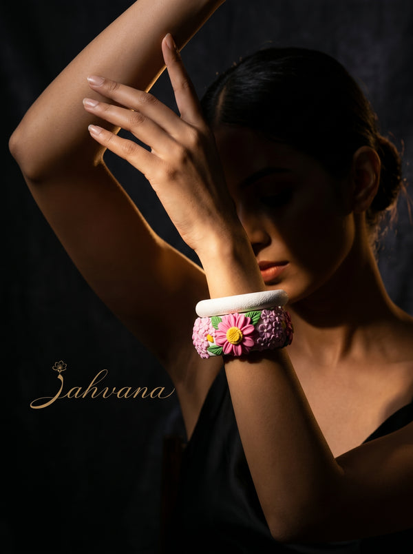 Ethnic Bridal Polymer Clay Bangle - 100% Handcrafted