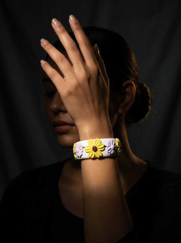 Bold Statement Polymer Clay Bangle - 100% Handcrafted