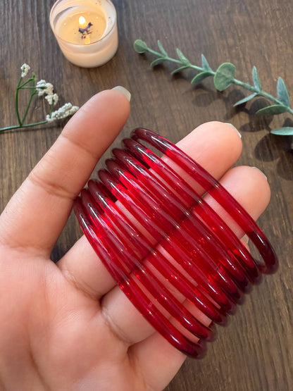 The Signature Jelly Bangle Stack | Translucent High-Gloss Finish