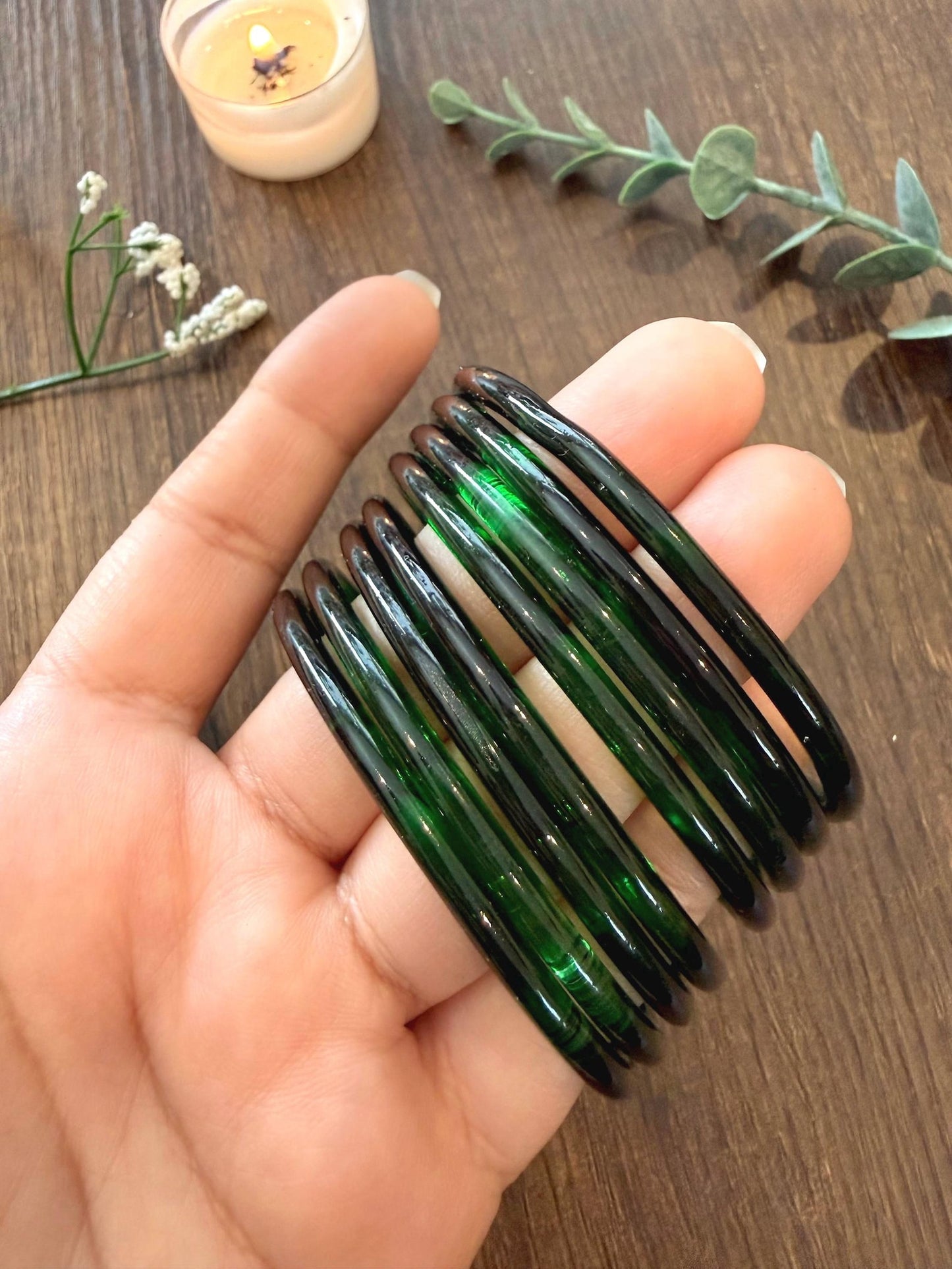 The Signature Jelly Bangle Stack | Translucent High-Gloss Finish