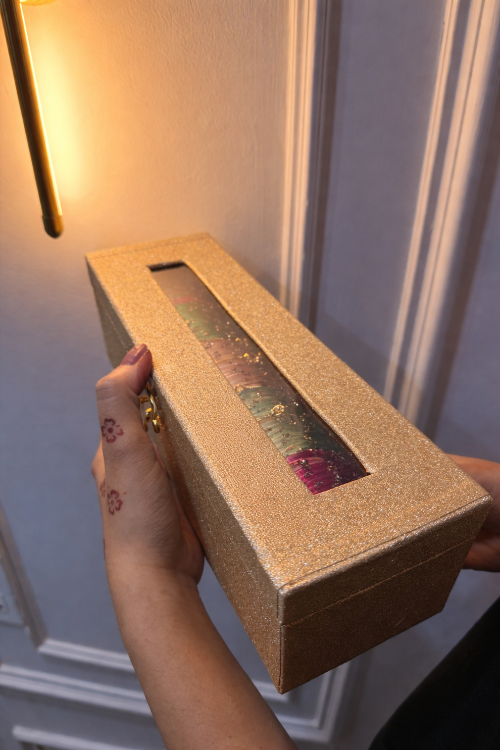 Premium Glass Bangle Box | Diamond + Ghungroo Bangles with Premium Storage Box