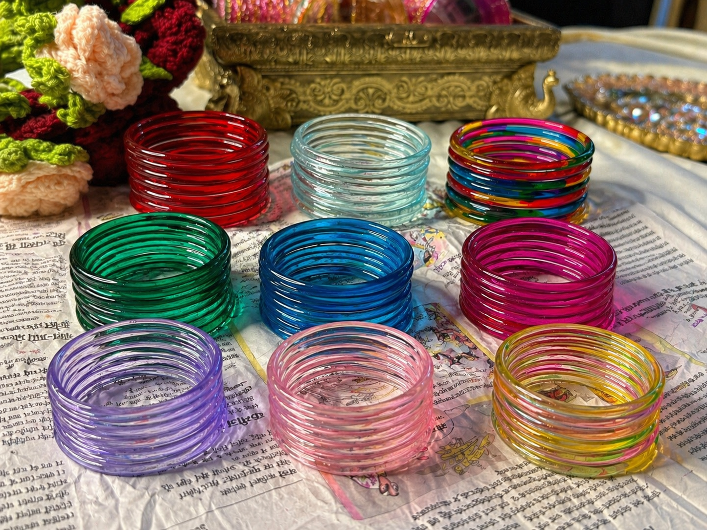 Jelly Bangles 9 Sets Box