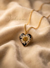 Daisy Heart Necklace — Real Pressed Flower · Gold Chain · Handcrafted Resin